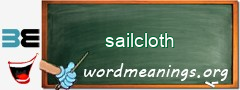 WordMeaning blackboard for sailcloth